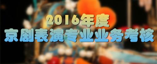 日屄吧国家京剧院2016年度京剧表演专业业务考...